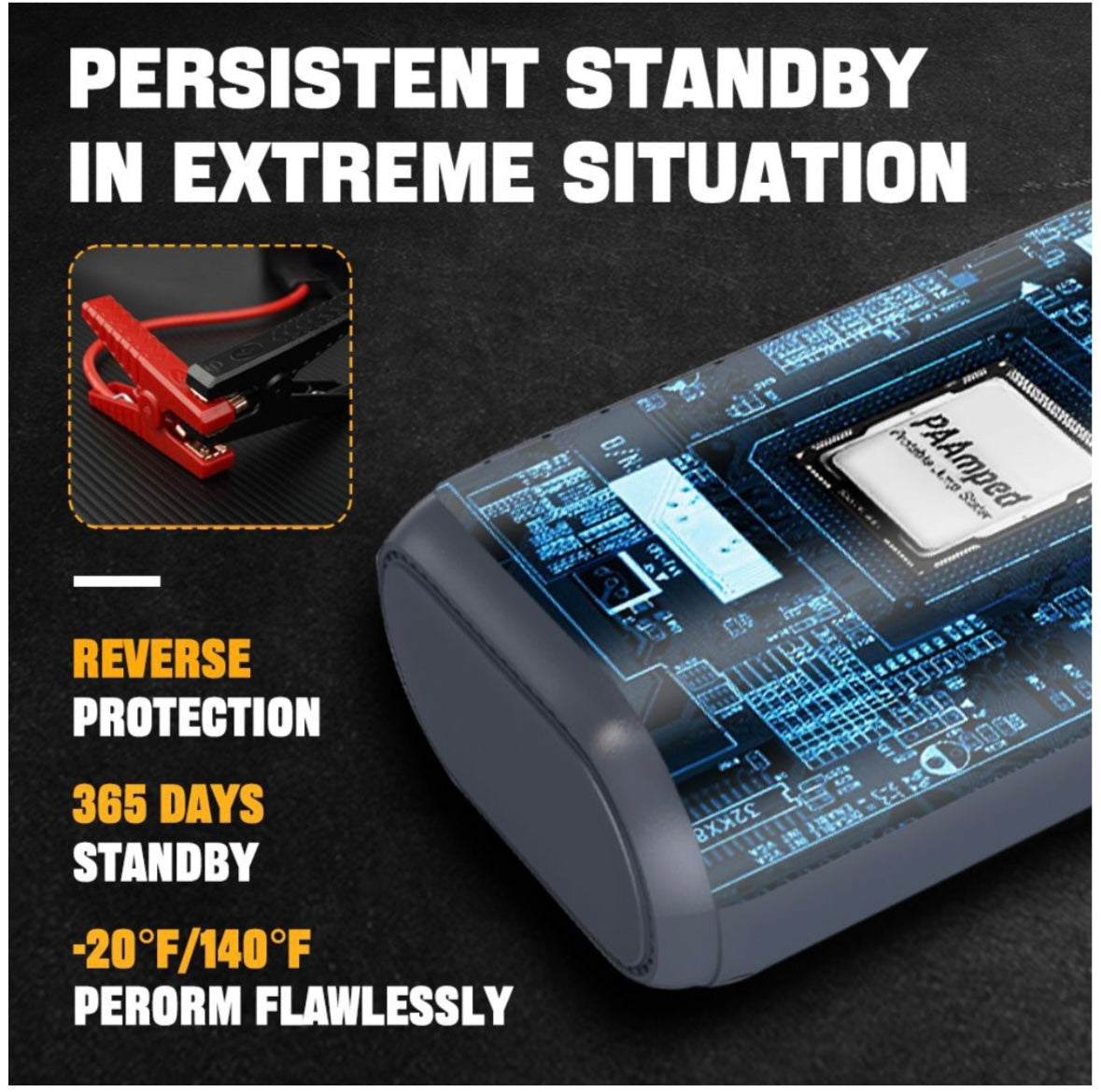 Smart jump starter with air compressor