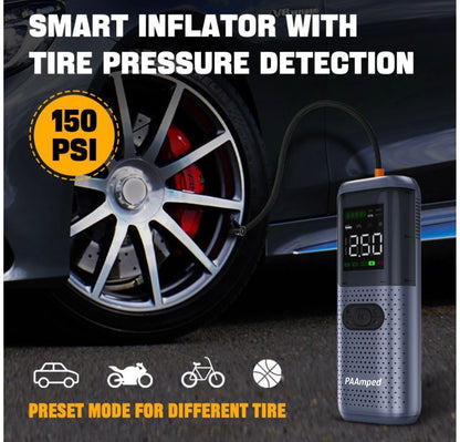 Smart jump starter with air compressor