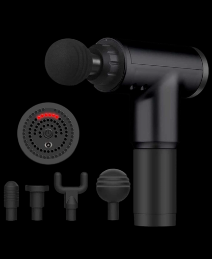 Massage gun with 4 adjustable heads
