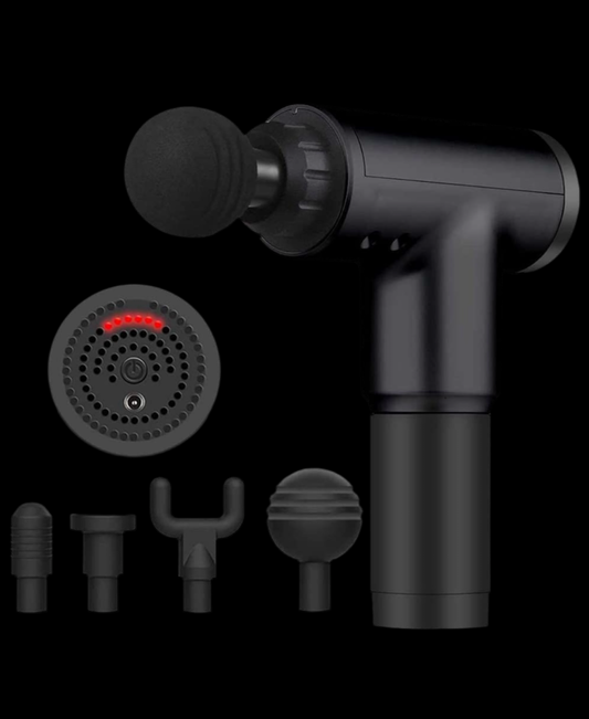 Massage gun with 4 adjustable heads