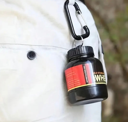 mini protein powder storage bottle