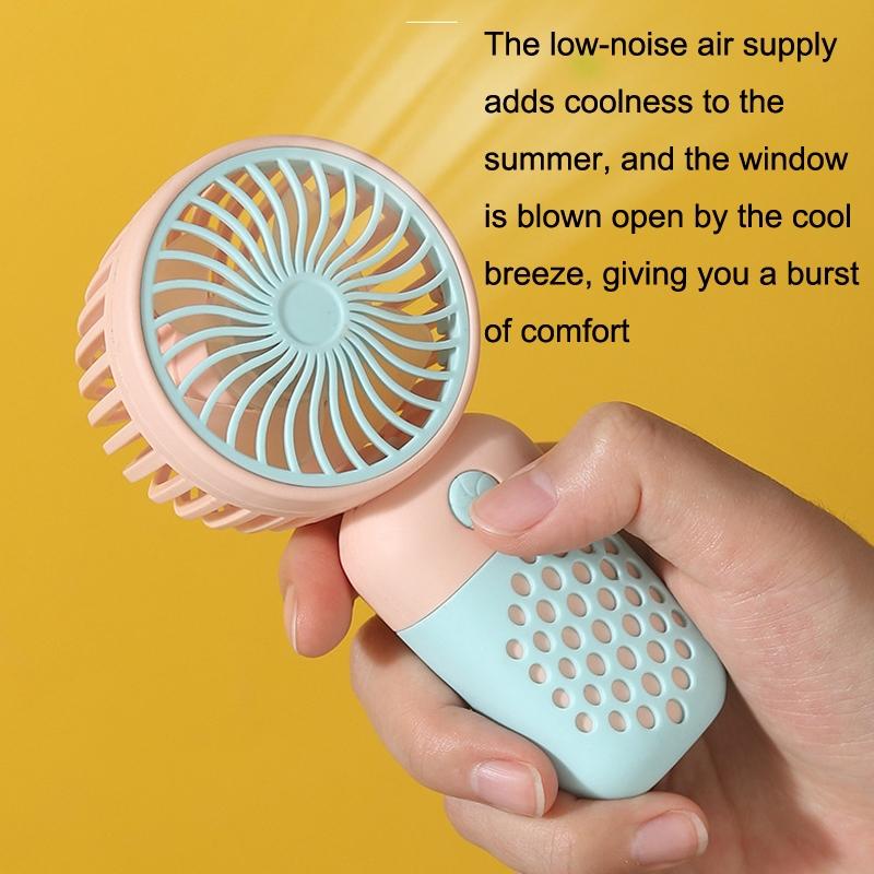Z8 Mini potarble fan rechargeable ( blue and pink )