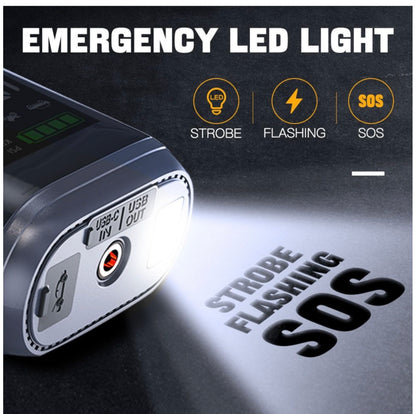 Smart jump starter with air compressor