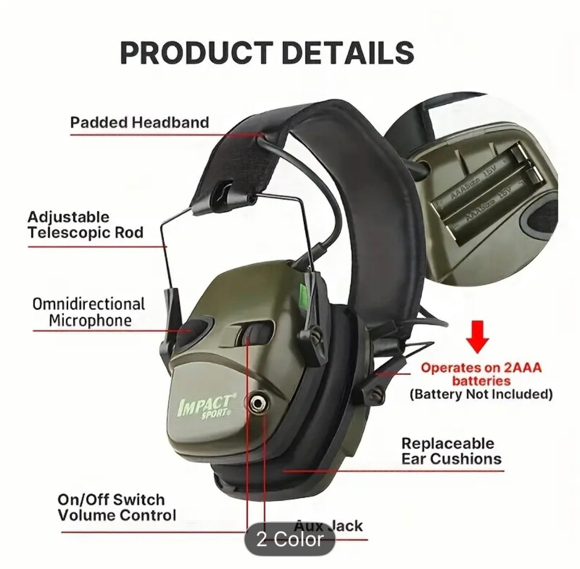 Honeywell Howard Leight Impact Sport Earmuffs
