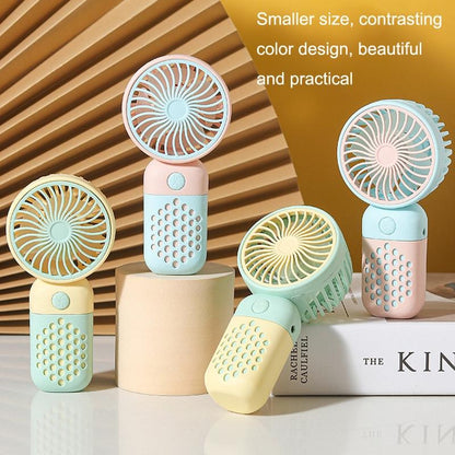 Z8 Mini potarble fan rechargeable ( blue and pink )