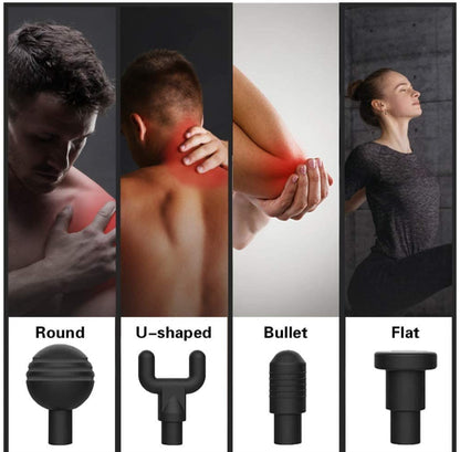 Massage gun with 4 adjustable heads